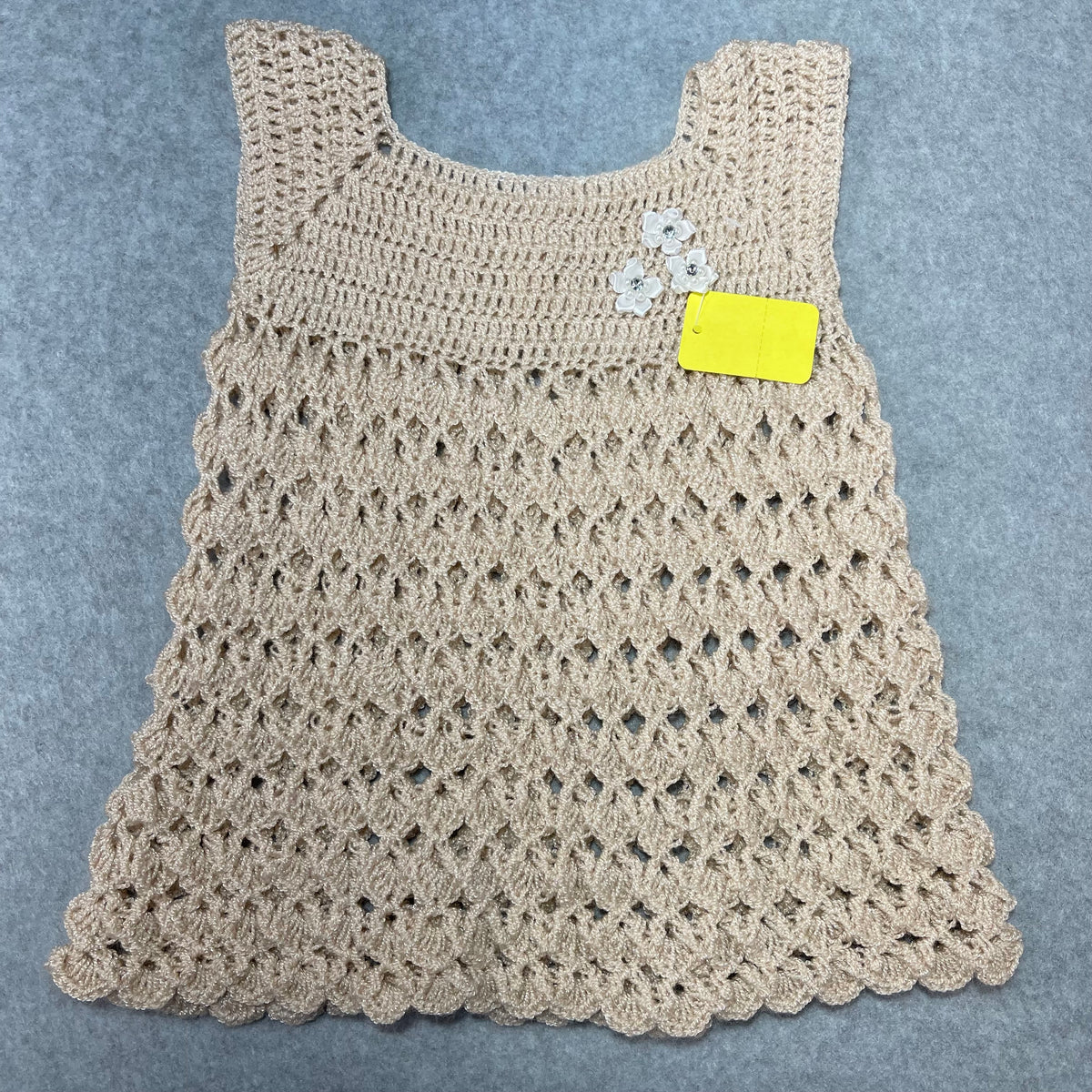 Beige Knit Dress size 6-9 months