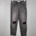 RSQ Straight Leg High Rise Ripped Faded Jeans size 5/W27