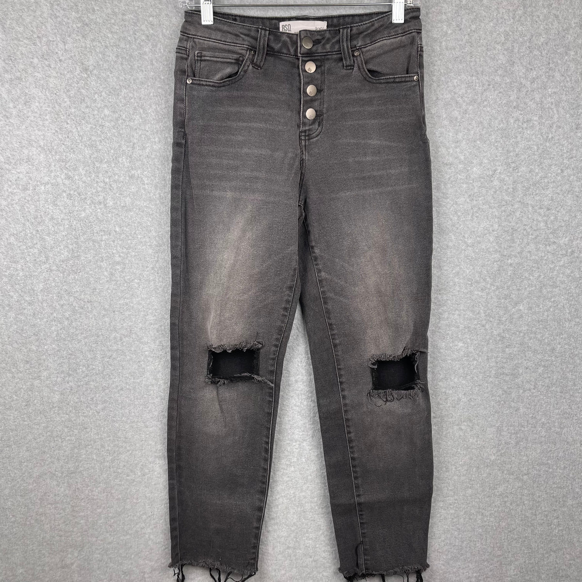 RSQ Straight Leg High Rise Ripped Faded Jeans size 5/W27