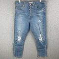 Levi's Wedge Skinny Women's High Rise Button Fly Rigid Denim Jeans 32