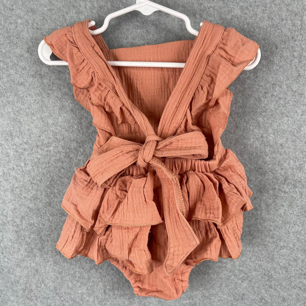 Baby Sleeveless Ruffle Romper Cotton size 12 months