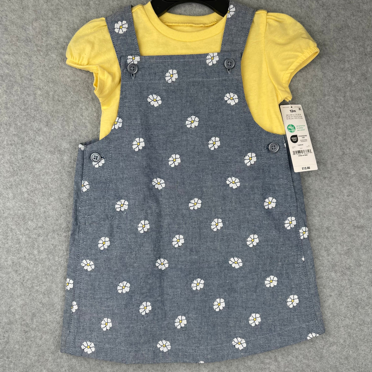 Carter's Flower Print 2pc Dress Set Size 12 months