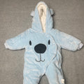 Teddy Bear Onesie Snowsuit Hooded Footie Size 3 months