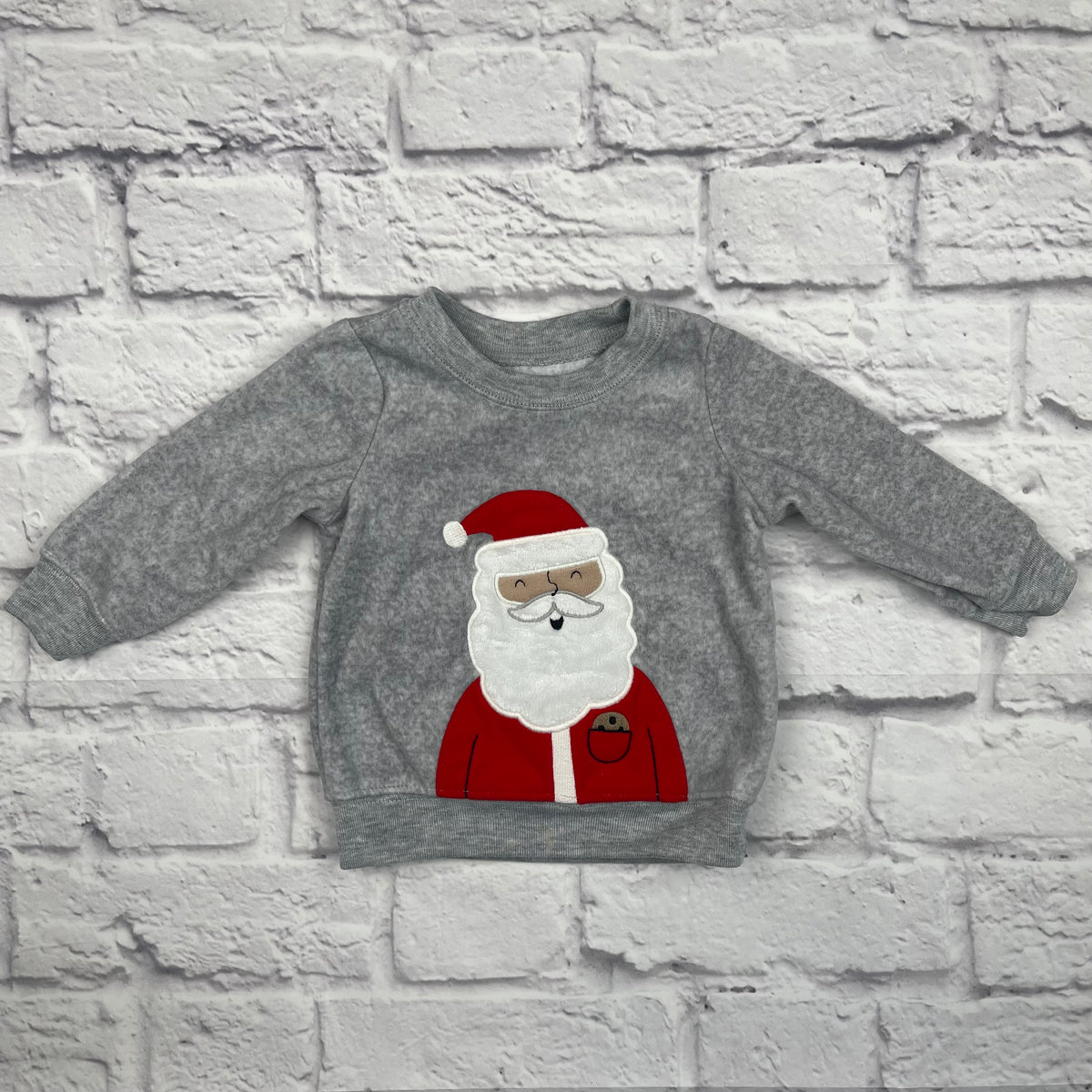 Carter's Santa Fleece Sweater Size 6 months