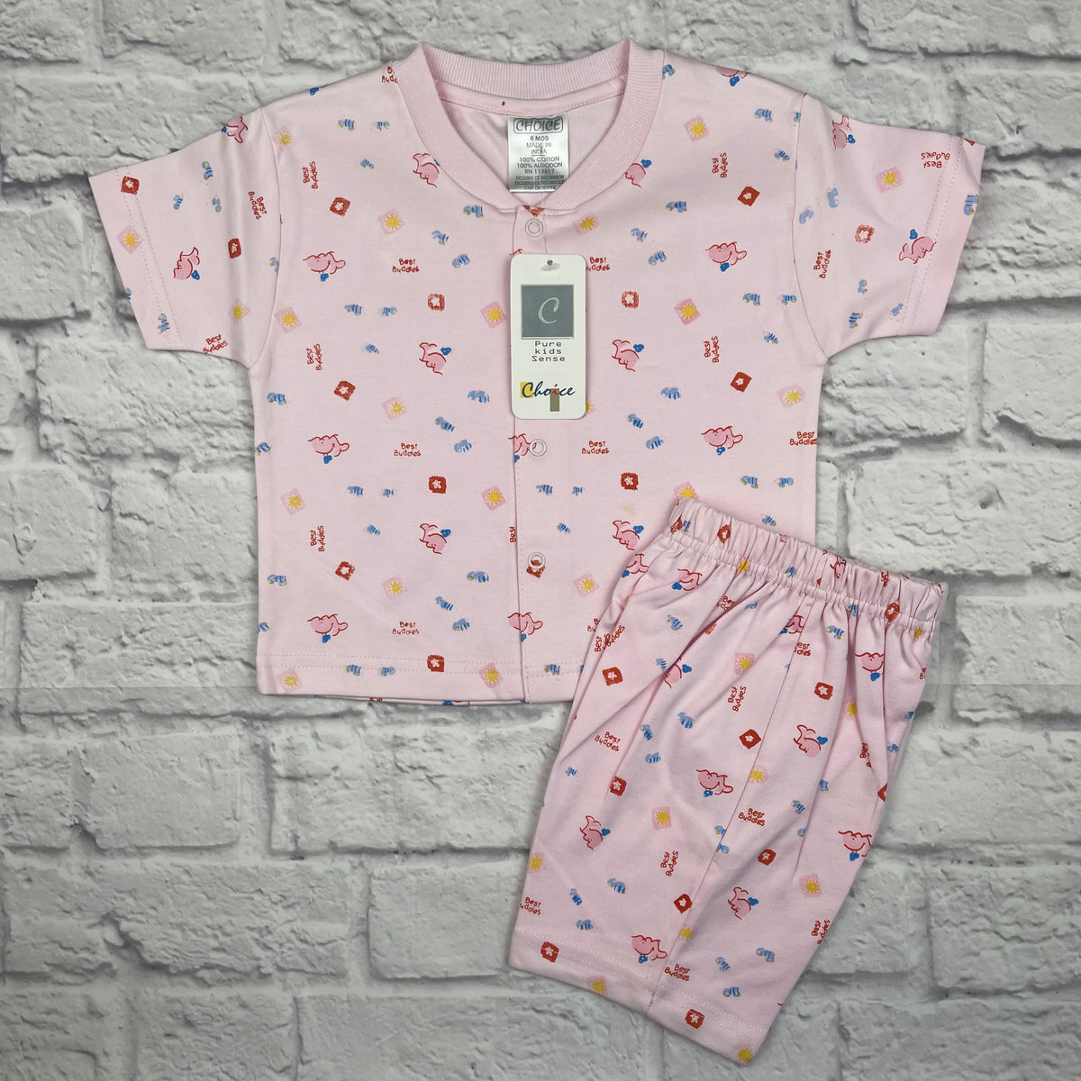 Choice Pure Kids Sense Pink Pajama Set Size 6 months