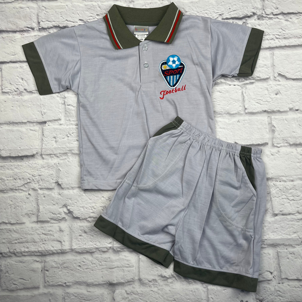 Football Polo and Shorts NWT 2pc set 18mo