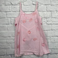 Light Pink Spaghetti Strap Dress with Floral Embroidery size 4T