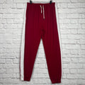 Joggers maroon/red and white with drawstring size XL